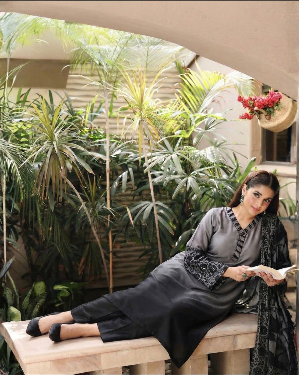 Shamoze Silk Fancy Handwork Dress