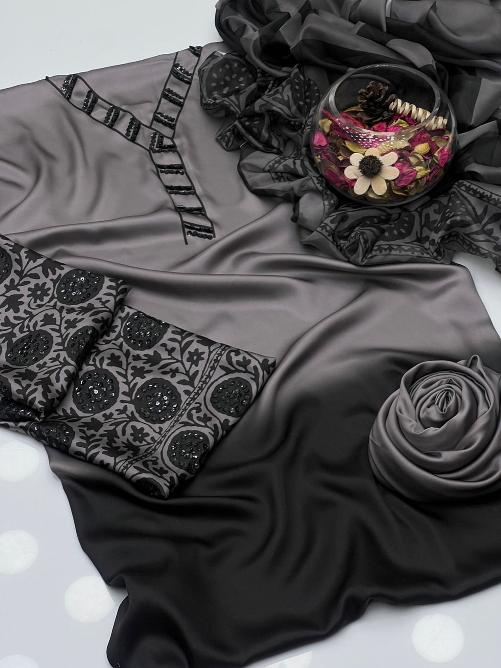 Shamoze Silk Fancy Handwork Dress