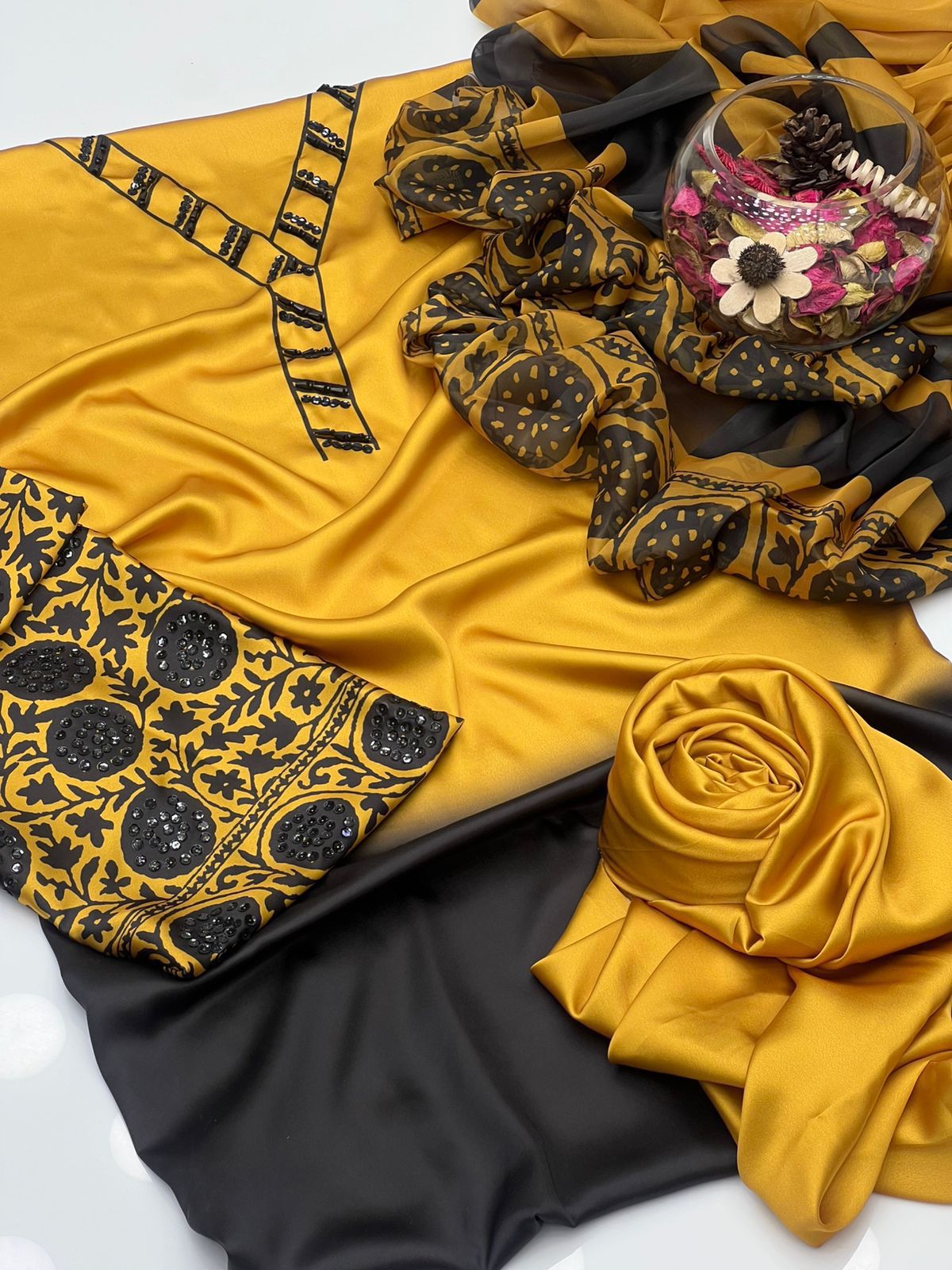 Shamoze Silk Fancy Handwork Dress