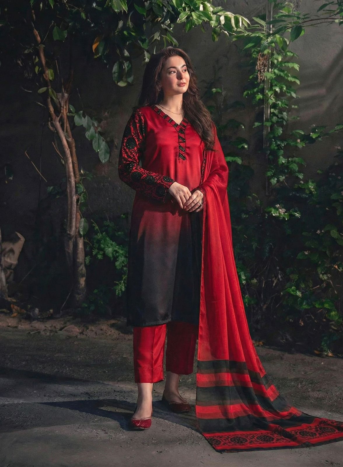 Shamoze Silk Fancy Handwork Dress